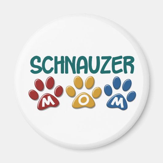 SCHNAUZER Mam Pauw Print 1 Magneet (Voorkant)