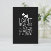 Schnauzer Mama Gift Grappige Hond Moeder Shirten C RSVP Kaartje (Staand voorkant)