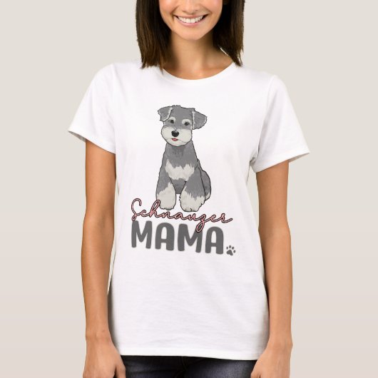 Schnauzer Mama T-shirt (Voorkant)