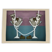 Schnauzer Martini verdubbelt de Trouble Gift Bag Large Cadeauzakje (Voorkant)