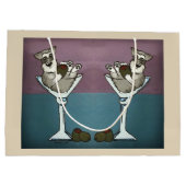 Schnauzer Martini verdubbelt de Trouble Gift Bag Large Cadeauzakje (Achterkant)