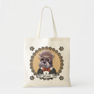 Schnauzer met Bril Tote Bag