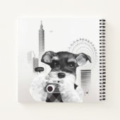 Schnauzer met camera notitieboek (Achterkant)