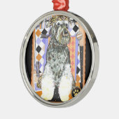 SCHNAUZER METALEN ORNAMENT (Links)