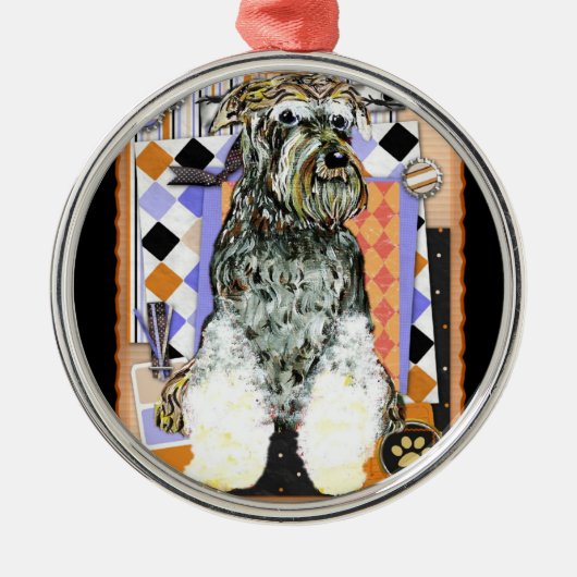 SCHNAUZER METALEN ORNAMENT (Voorkant)