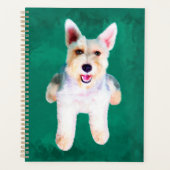 Schnauzer Miniature Dog Eau Couleur Art Peinture (Devant)