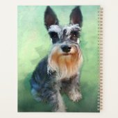 Schnauzer Miniature Dog Eau Couleur Art Peinture (Dos)