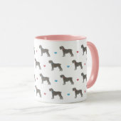 Schnauzer miniature et Mug Coeur (Devant droit)