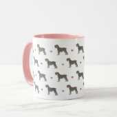 Schnauzer miniature et Mug Coeur (Devant gauche)