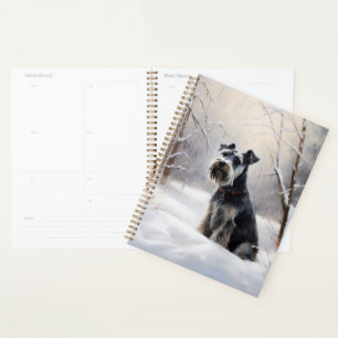 Schnauzer Miniature Laisser neiger Noël