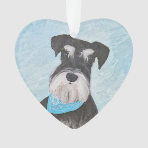 Schnauzer (Miniature) Peinture - Chien original mi