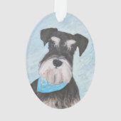 Schnauzer (Miniature) Peinture - Chien original mi (dos)