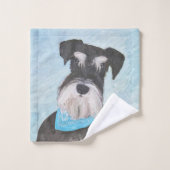 Schnauzer (Miniature) Peinture - Joli chien origin (Gant de toilette)
