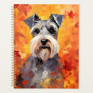 Schnauzer miniature Thanksgiving d'automne
