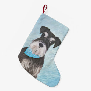 Schnauzer (miniatuur) schilderen - Stomme oorspron Kleine Kerstsok