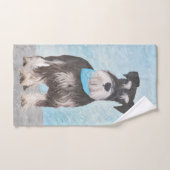Schnauzer (miniatuur) schilderen - Stomme originel Bad Handdoek (Handdoek)