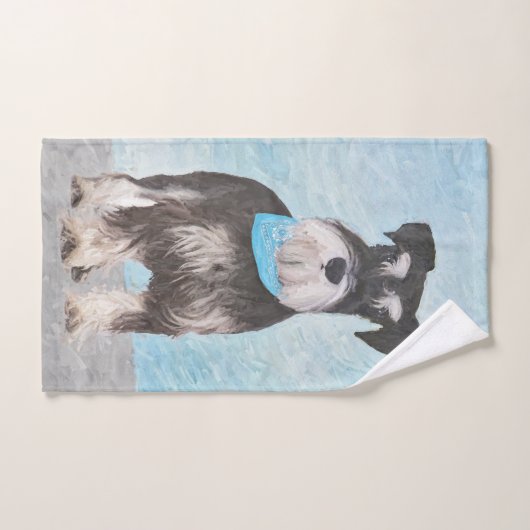 Schnauzer (miniatuur) schilderen - Stomme originel Bad Handdoek (Handdoek)