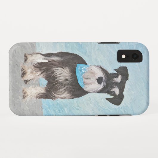 Schnauzer (miniatuur) schilderen - Stomme originel Case-Mate iPhone Case (Achterkant (horizontaal))