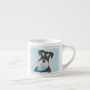 Schnauzer (miniatuur) schilderen - Stomme originel Espresso Kop