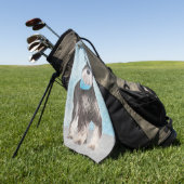 Schnauzer (miniatuur) schilderen - Stomme originel Golfhanddoek (Groen)