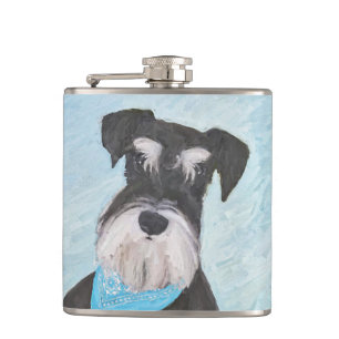 Schnauzer (miniatuur) schilderen - Stomme originel Heupfles