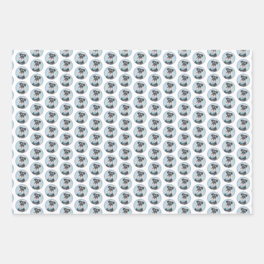 Schnauzer (miniatuur) schilderen - Stomme originel Inpakpapier Vel (Voorkant 2)