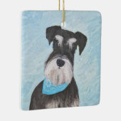 Schnauzer (miniatuur) schilderen - Stomme originel Keramisch Ornament (Rechts)