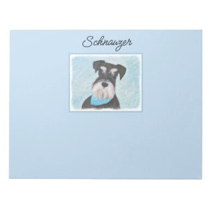 Schnauzer (miniatuur) schilderen - Stomme originel Notitieblok