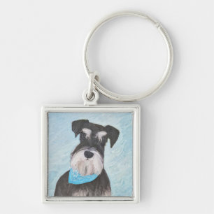 Schnauzer (miniatuur) schilderen - Stomme originel Sleutelhanger