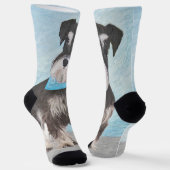 Schnauzer (miniatuur) schilderen - Stomme originel Sokken (Gebogen)