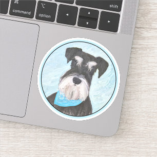 Schnauzer (miniatuur) schilderen - Stomme originel Sticker