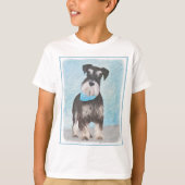 Schnauzer (miniatuur) schilderen - Stomme originel T-shirt (Voorkant)