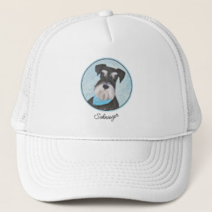 Schnauzer (miniatuur) schilderen - Stomme originel Trucker Pet