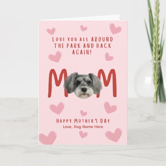 Schnauzer Moederdag kaart (Voorkant)