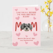 Schnauzer Moederdag kaart (Gele Bloem)