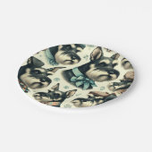 Schnauzer naadloze illustratie Papieren Bordje (Gekanteld)