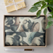  Schnauzer naadloze illustratie Tissuepapier (Geschenk)