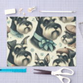  Schnauzer naadloze illustratie Tissuepapier (Craft)