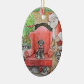 Schnauzer Noël Chien Art ornement de Noël (Droite)