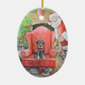 Schnauzer Noël Chien Art ornement de Noël (Devant)