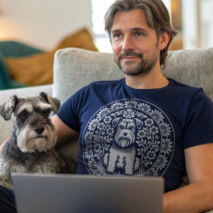 Schnauzer of andere Terrier  Floral T-shirt