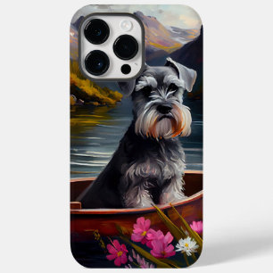 Schnauzer op een peddel: Een landschappelijk avont Case-Mate iPhone 14 Pro Max Hoesje