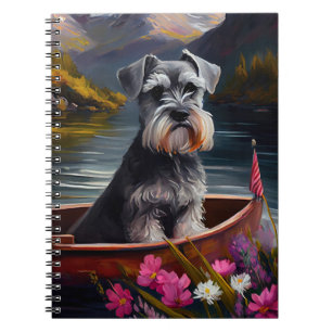 Schnauzer op een peddel: Een landschappelijk avont Notitieboek