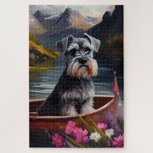 Schnauzer op een peddel: Een Schilderachtig avontu Legpuzzel