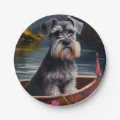 Schnauzer op een peddel: Een Schilderachtig avontu Papieren Bordje (Voorkant)