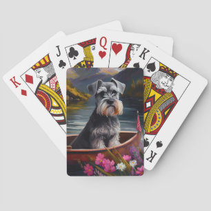Schnauzer op een peddel: Een Schilderachtig avontu Pokerkaarten