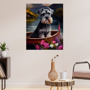 Schnauzer op een peddel: Een Schilderachtig avontu Poster