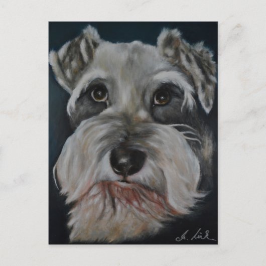 Schnauzer Painting Briefkaarten (Voorkant)