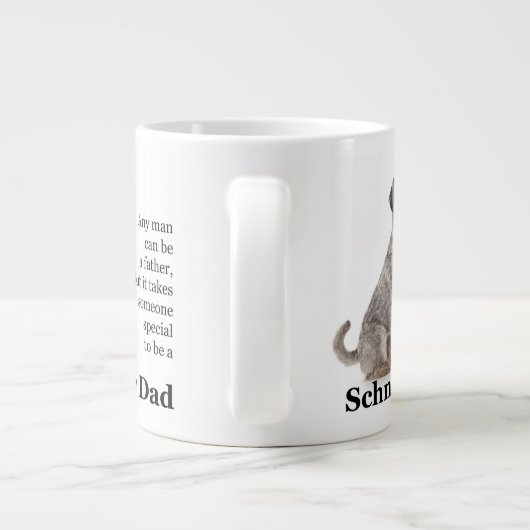 Schnauzer papa Jumbo Mug (Dos)