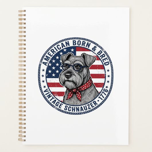 Schnauzer Patriotique Vintage (Devant)